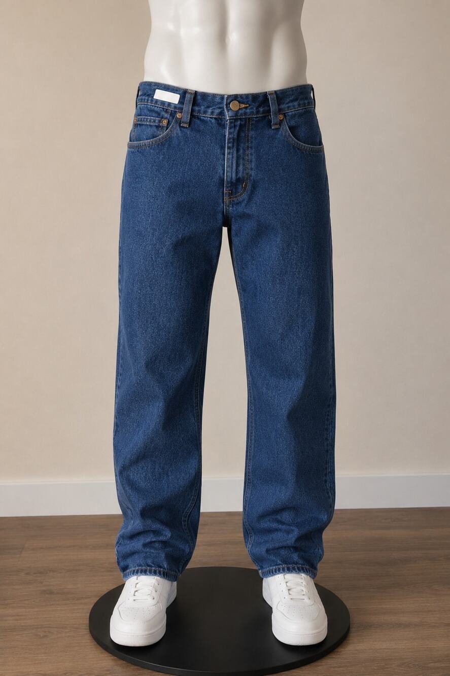 Carhartt Men’s Relaxed Fit Dark Wash Blue Denim Straight Leg Jeans
